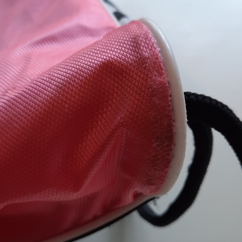 Adidas Pink Black Drawstring Gym Sack Backpack Sport Training Bag - Picture 10 of 10
